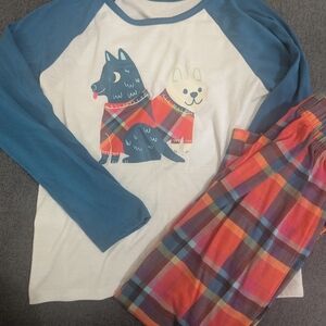 Cat & Jack Plaid Puppies Pajama Set